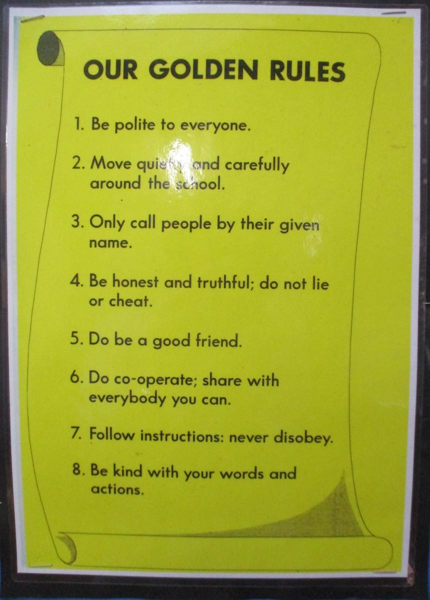 Our Golden Rules are very important to us. They keep us all safe and happy, and  teach about respect. 