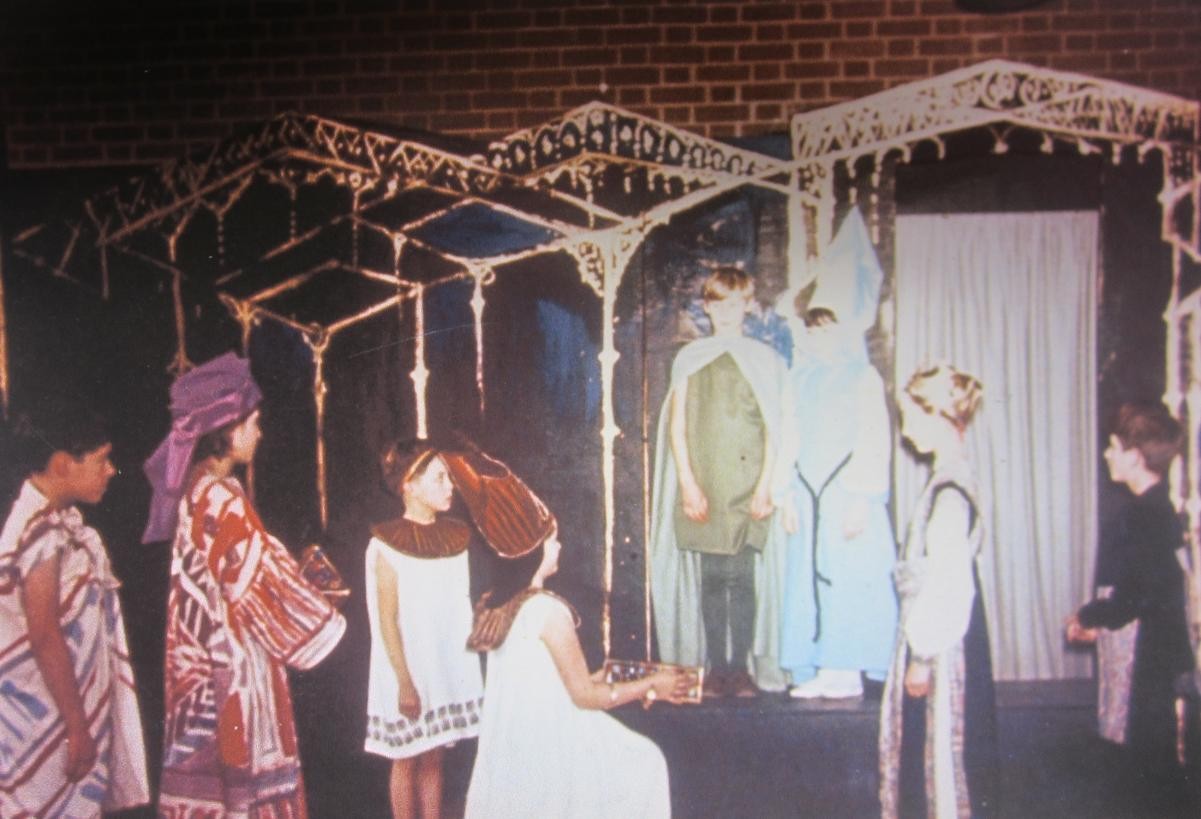 Pictures from old photo albums found in school. Which hall do you think this is? Are there any clues?