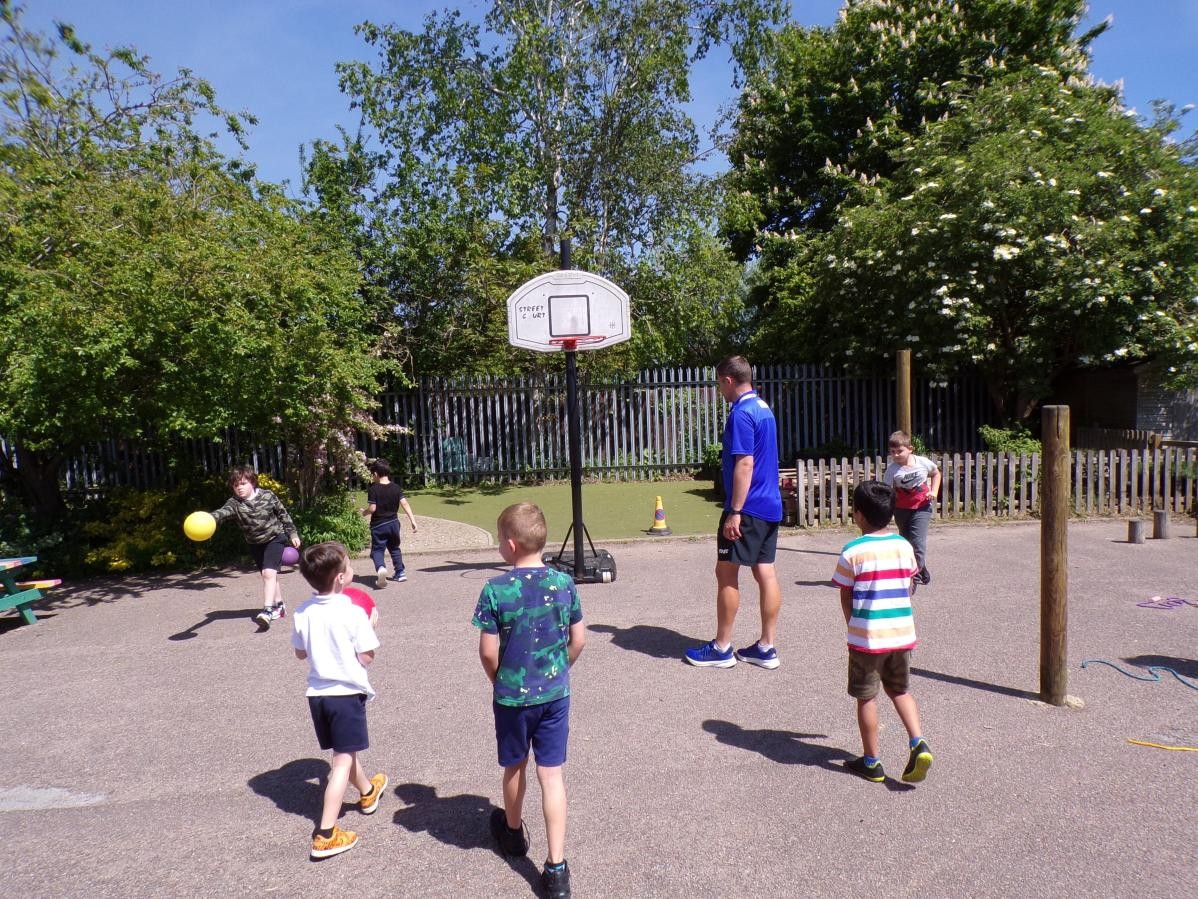 We have sports coaches in 4 days a week to run clubs during lunch playtime. 