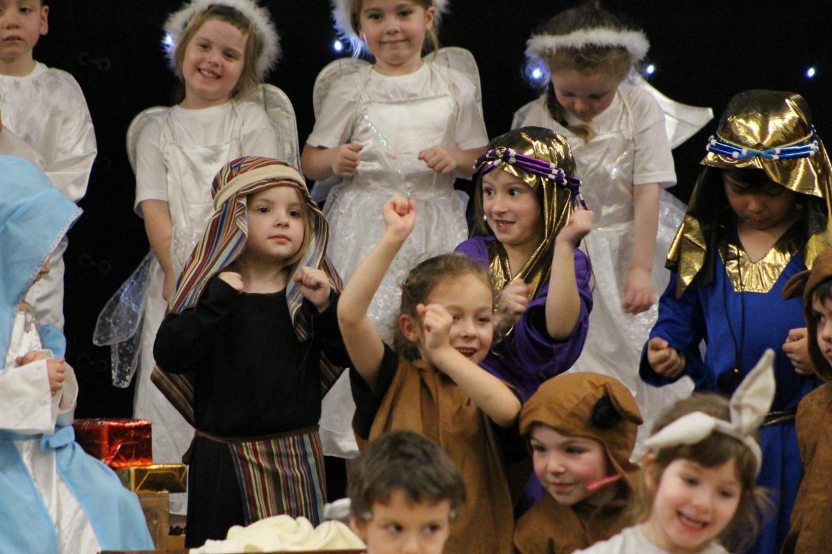 Youngest children in the school Nativity.