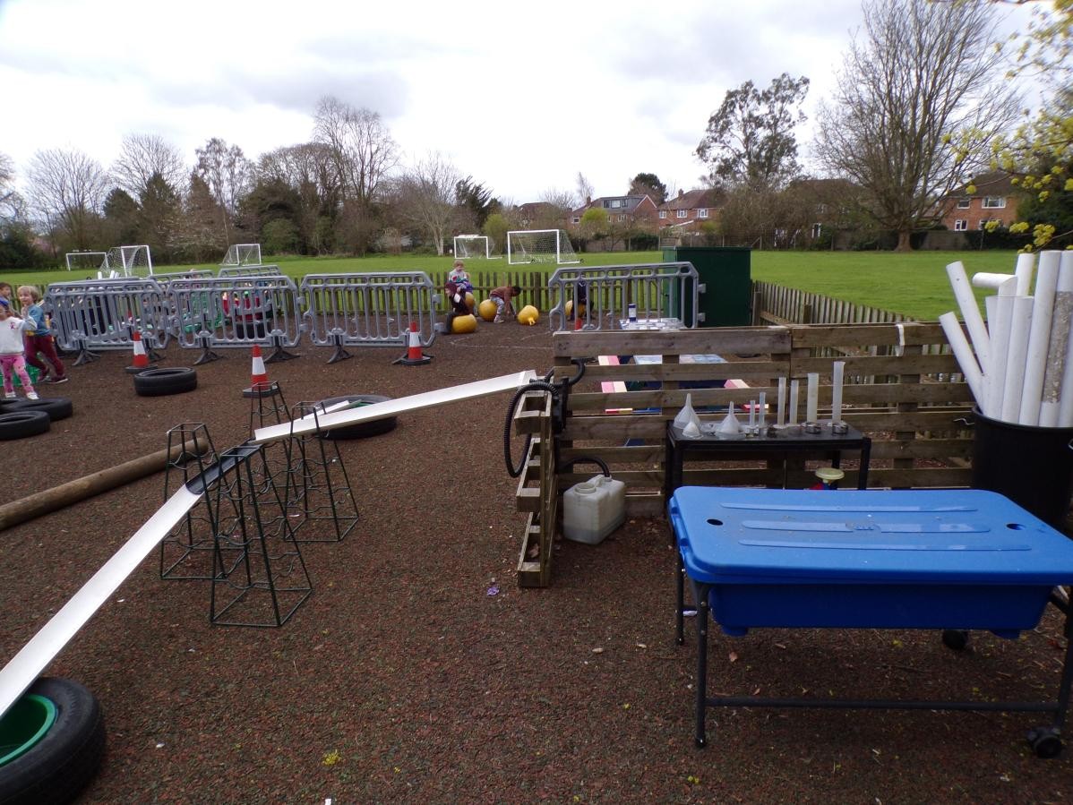 We don't have fixed play equipment so that we can change the space regularly and create different play opportunities. 