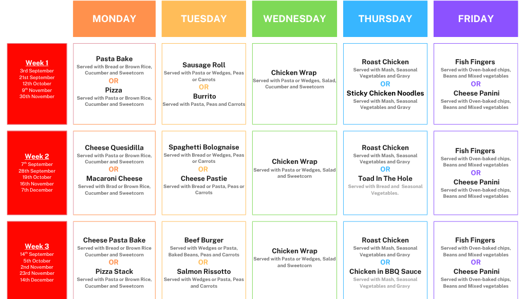 Lunch Menu
