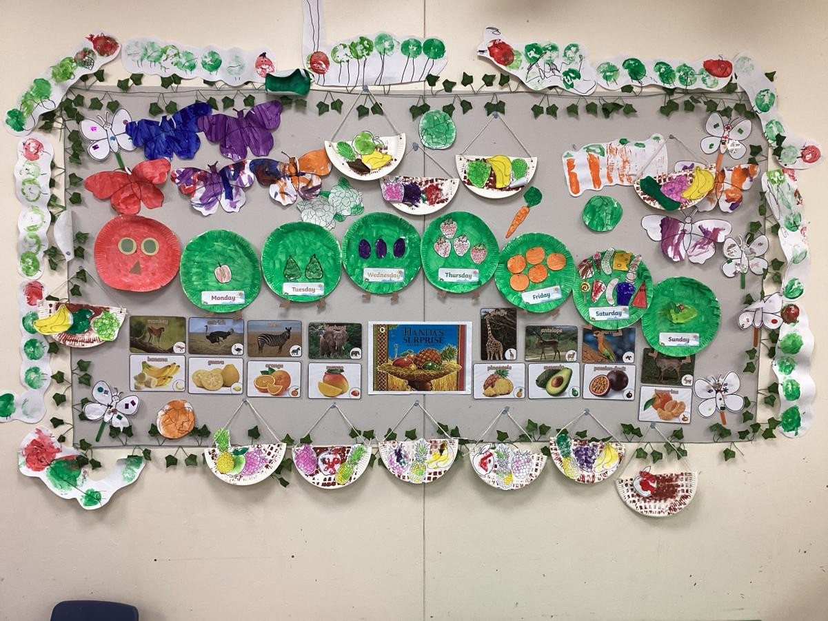 Display of the children's work. 