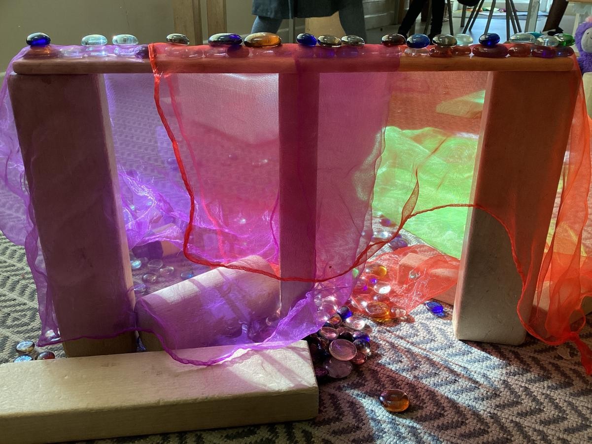 Experimenting and creating with primary colours.