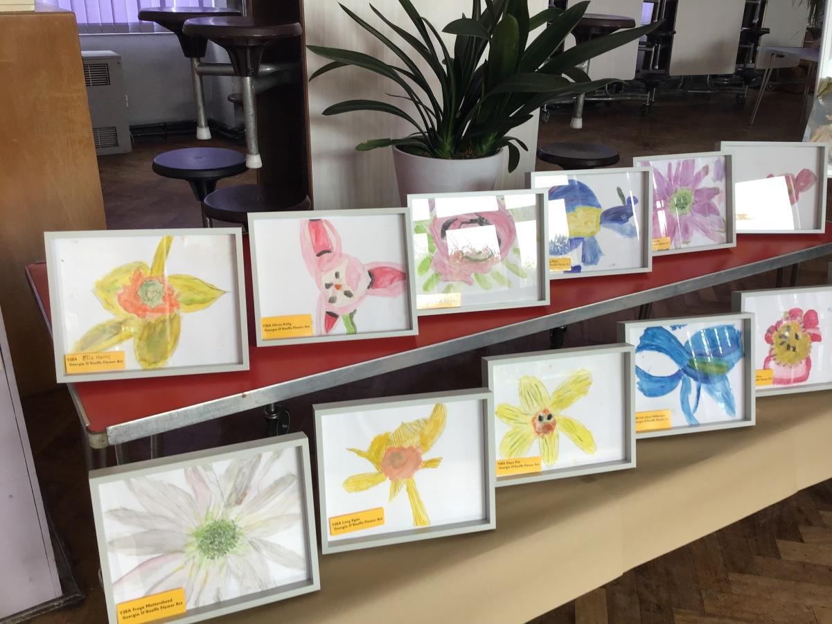 Year 2 studied  real-life flowers. They then painted using various artists as a stimulus for their own work.