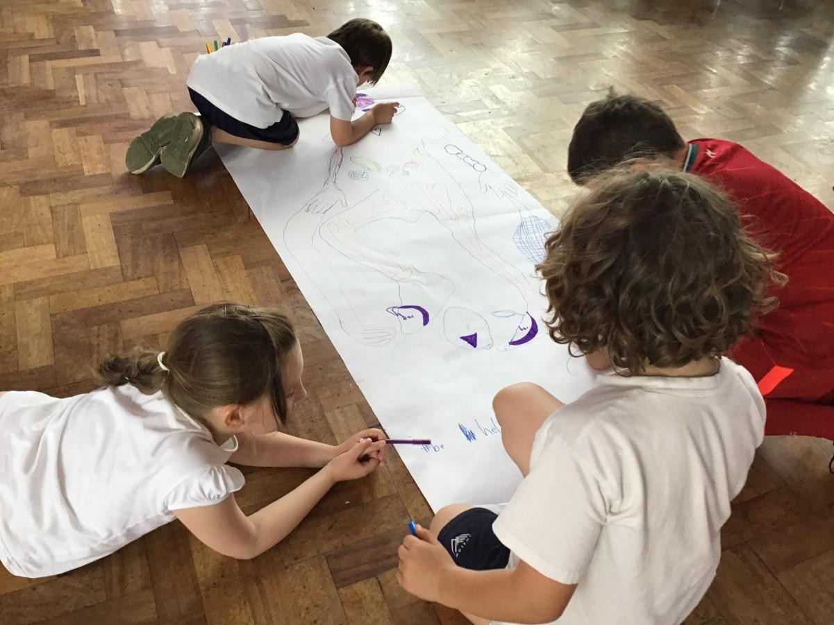 Our Year 2 children worked collaboratively to make posters about keeping our body and mind healthy.