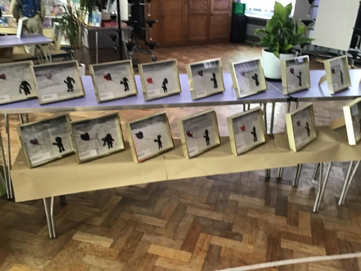 Our Foundation 2 studied the modern street artist Bansky. They created their own art work in the same style as Girl with Balloon.