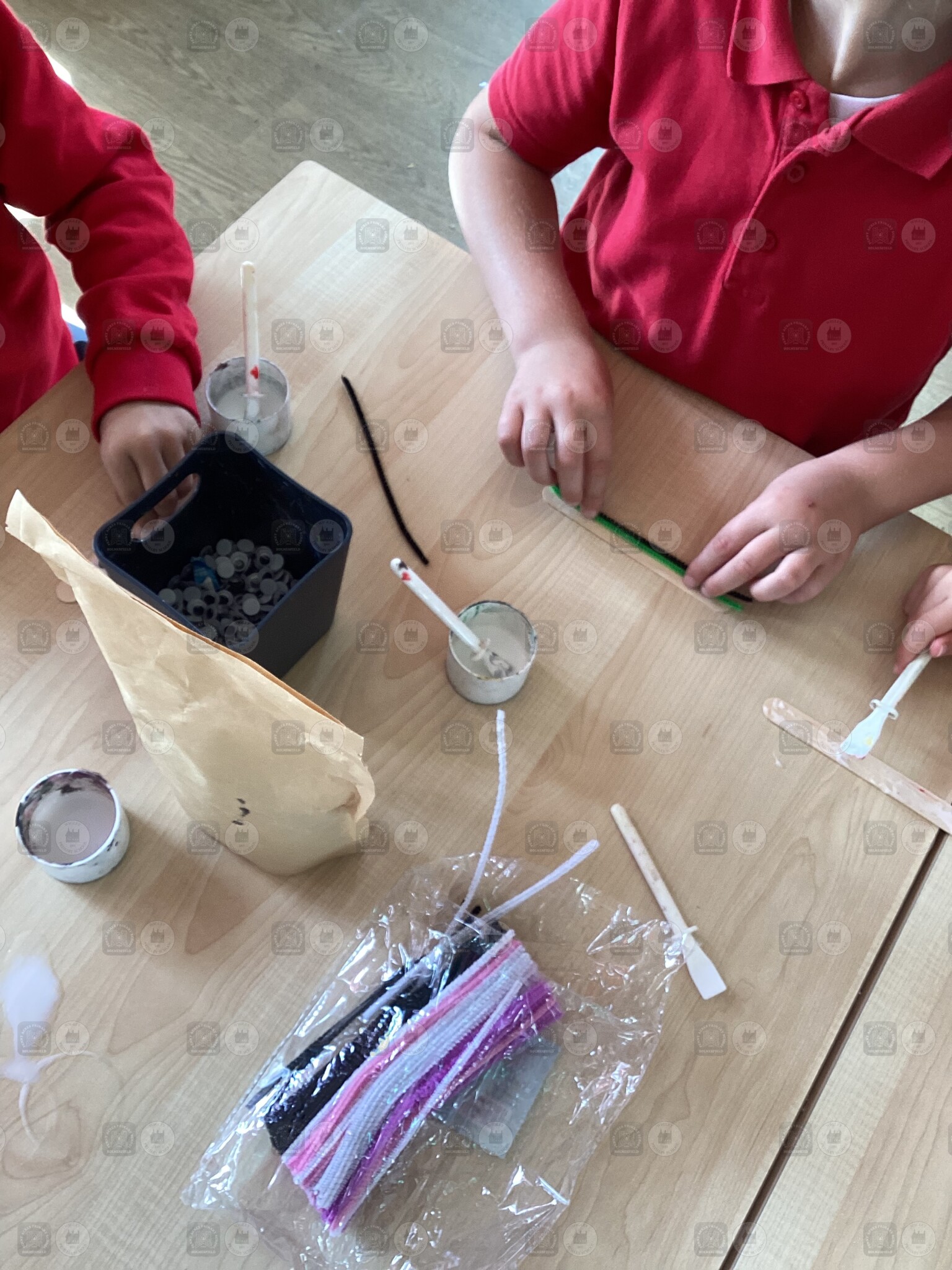 We made shakers, tactile sticks and smelly bottles.