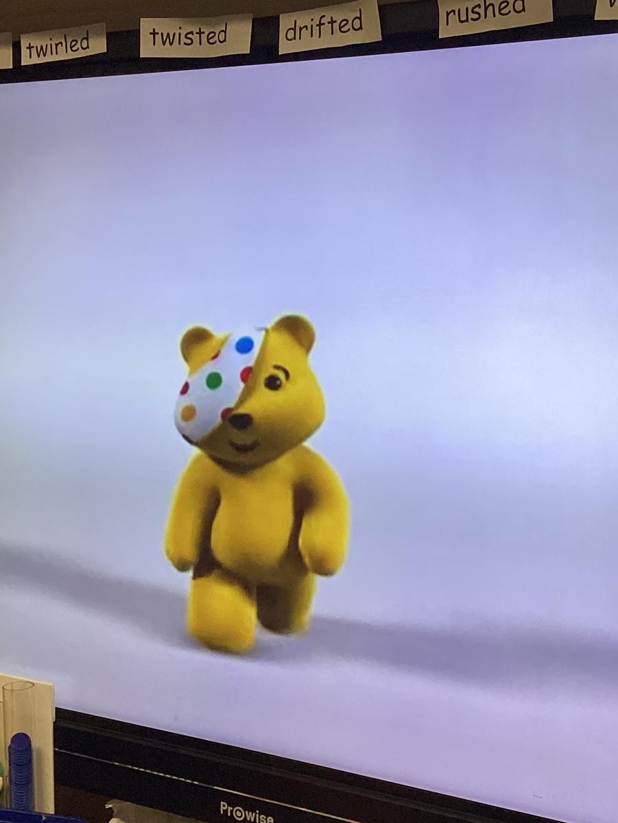 We enjoyed dancing with Pudsey!!!