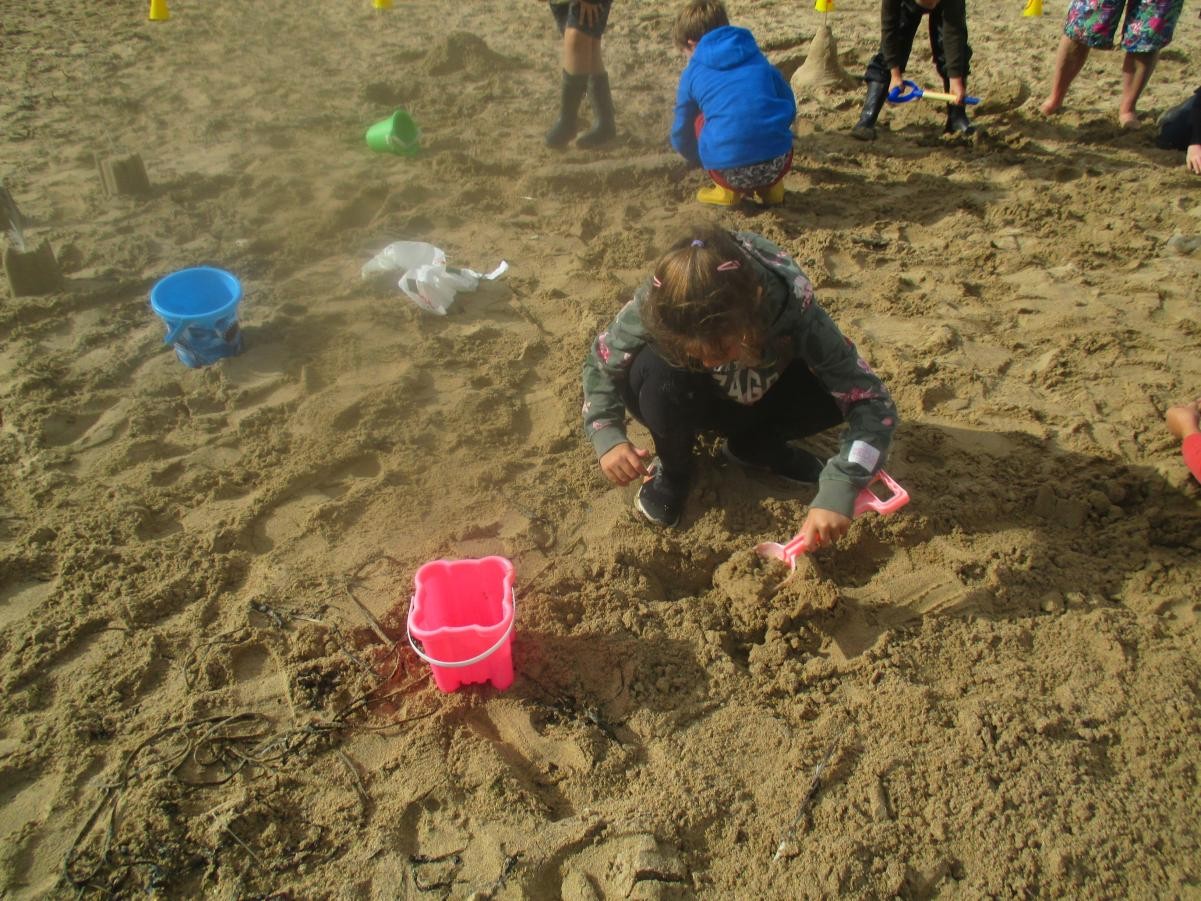 We worked in our House teams to build Viking longships as sand sculptures.