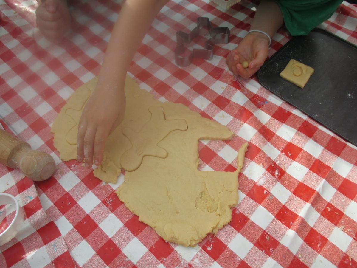 We used cutters to make shortbread in lots of shapes.