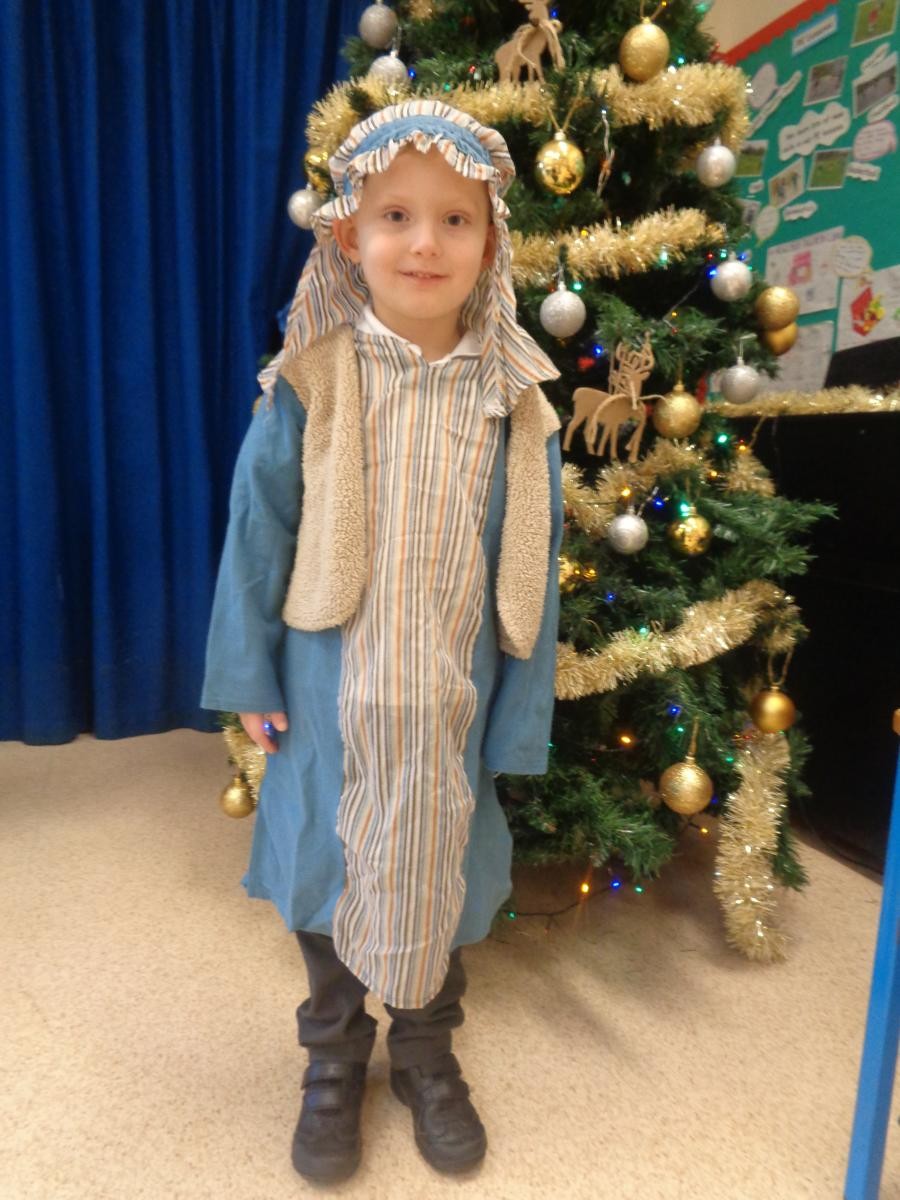 George was Joseph in our Nativity and was very brave as he had to speak first.