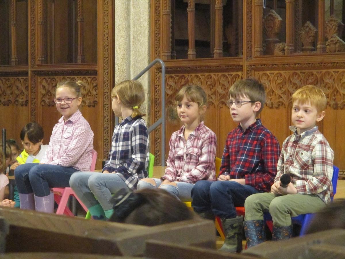 For the Harvest Festival we acted out the play 'The Enormous Beetroot'.