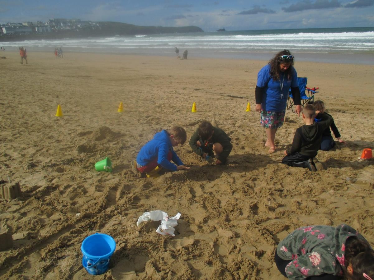 We had a Beach Wild Tribe Day on Fistral Beach.