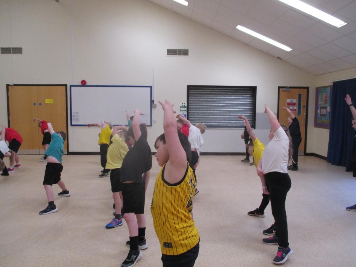 We were dressed in red and yellow for the Chinese flag and black and white for yin and yang.