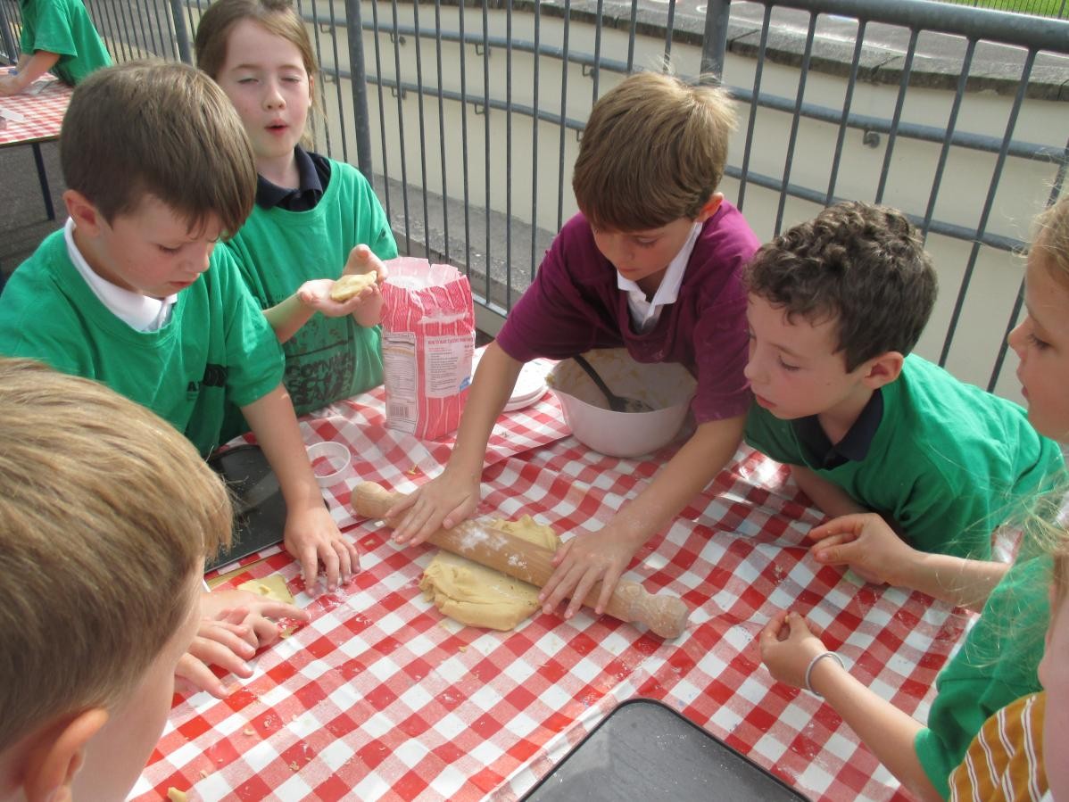 Next, we had to roll our dough.