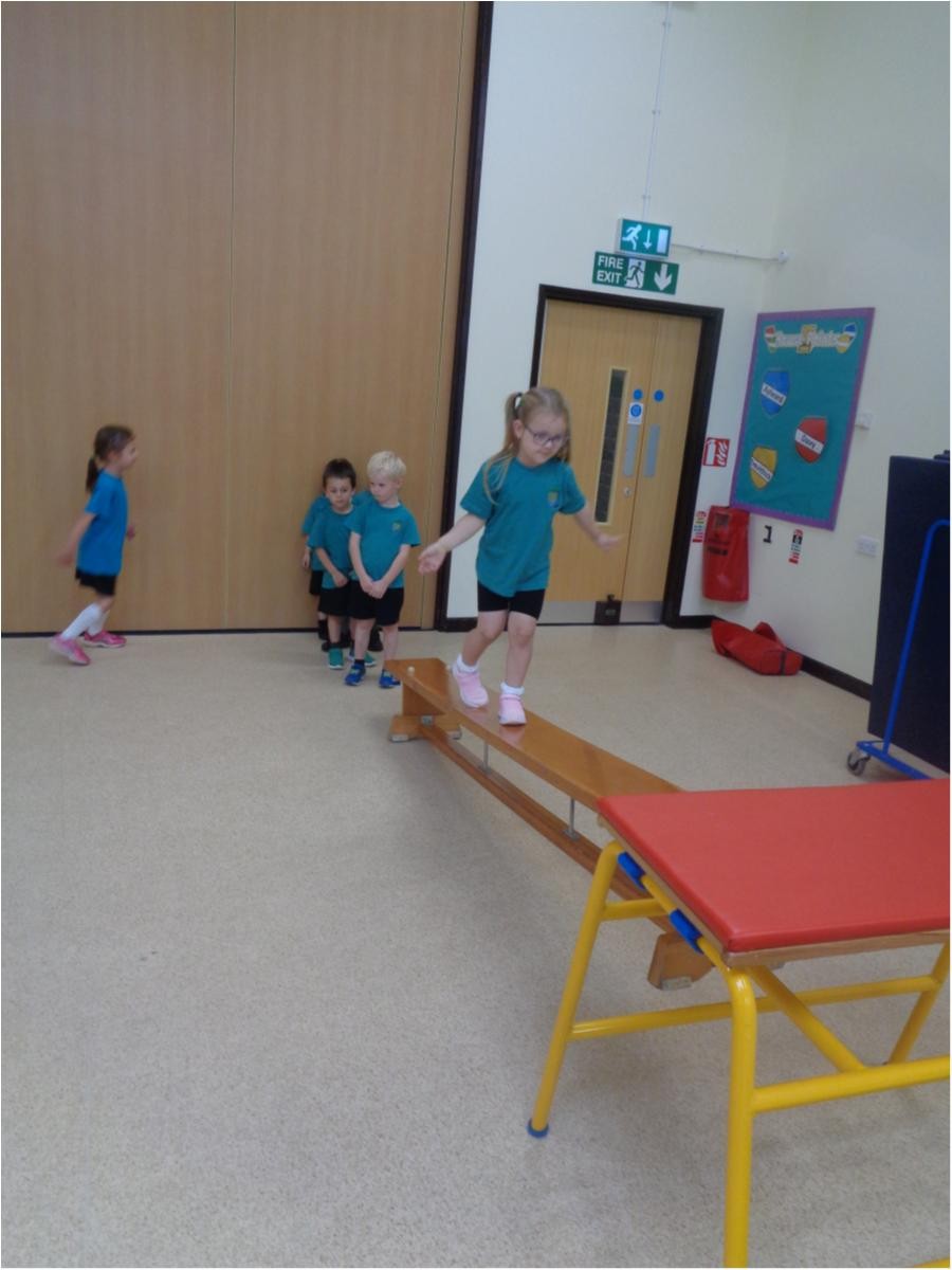 It is fun walking up the benches...