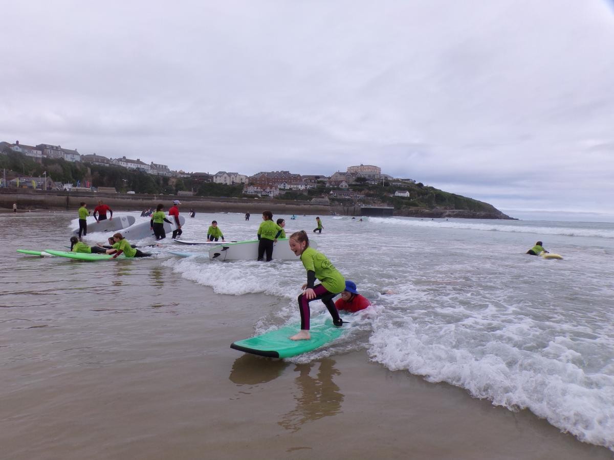 Learning to surf is important in our locality.