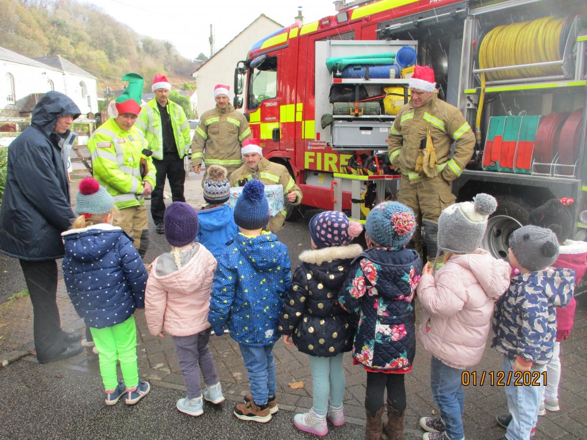 Our local fireman came to visit