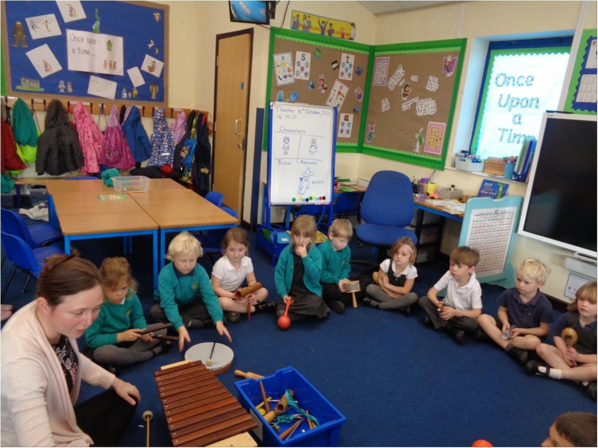 We worked on rhythm with the instruments.