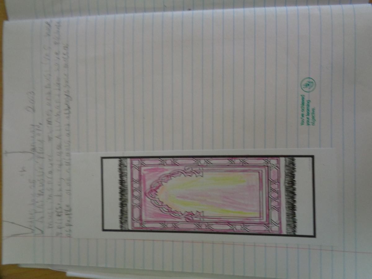 Loveny class have been learning about the Muslin religion and how they pray 5 times a day.