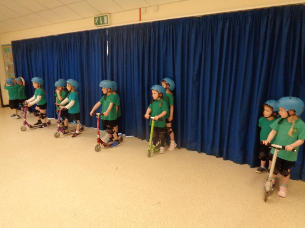 Lined up ready to go.