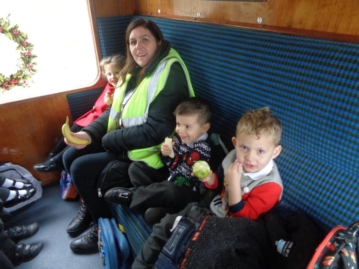 We went on a Steam train to give our letters to Father Christmas.