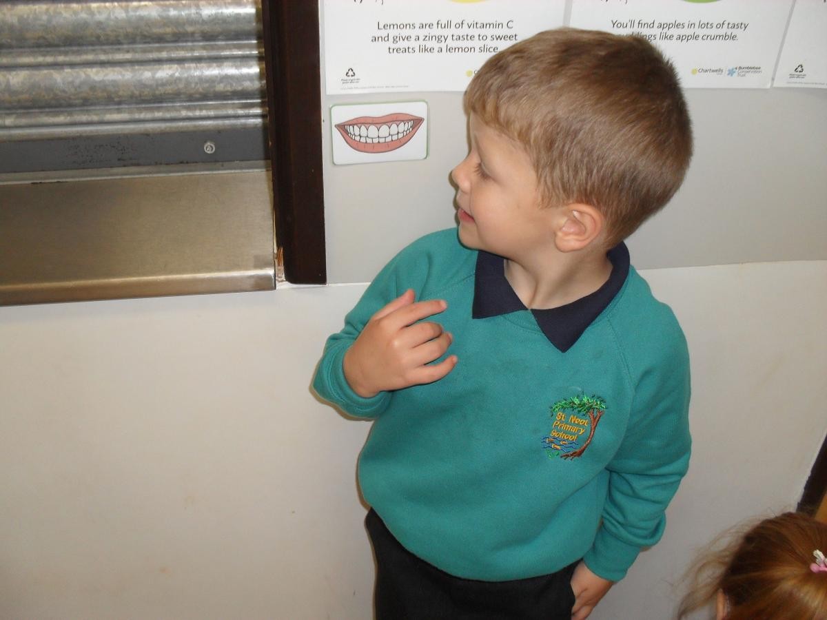 We went on a body part scavenger hunt. Ben found a mouth.