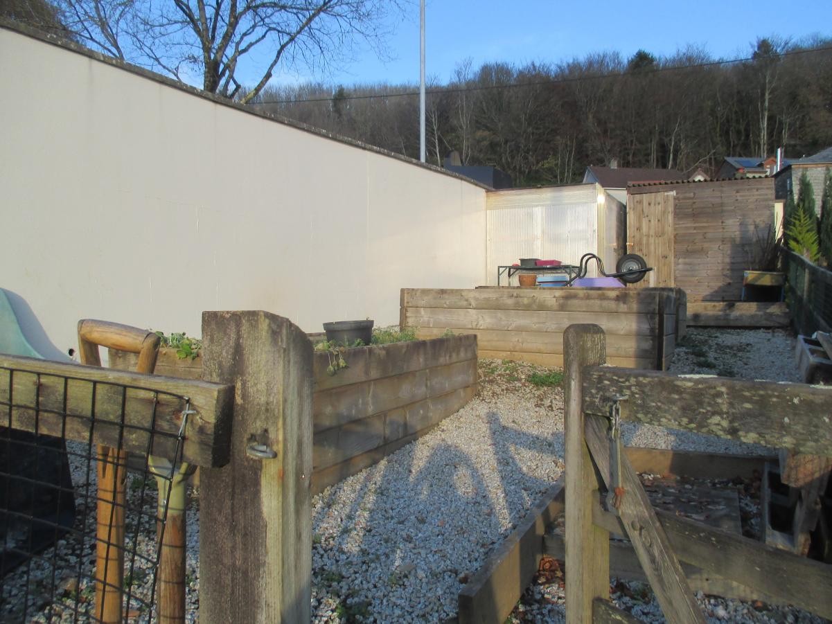 Our wintry garden area.