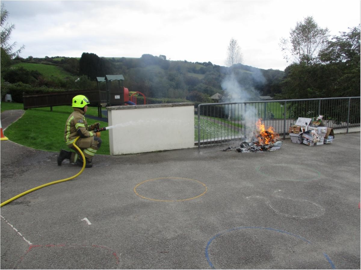 The fireman put out the fire.