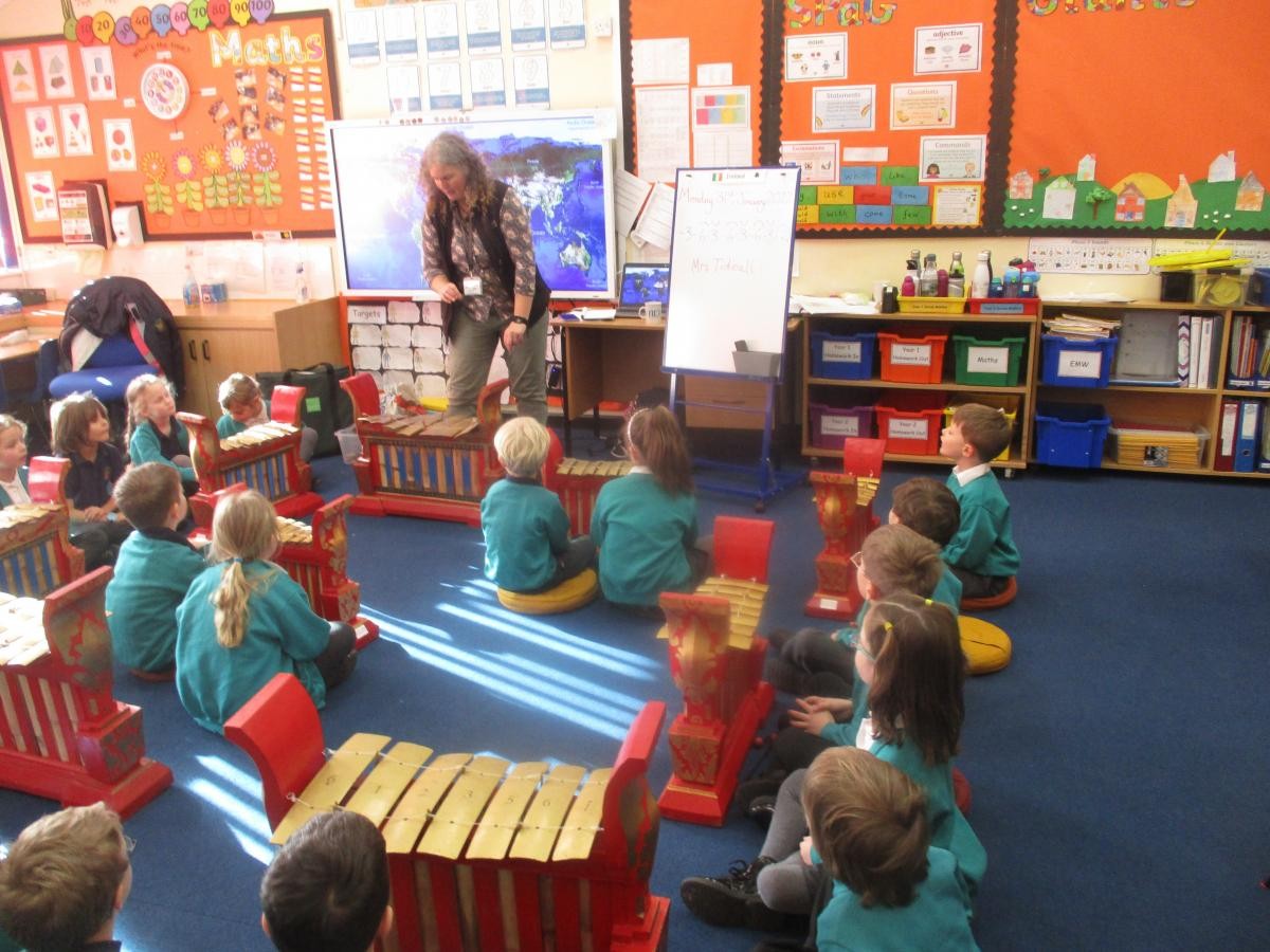 Gamelan are percussive instruments and gongs from Java and Indonesia.