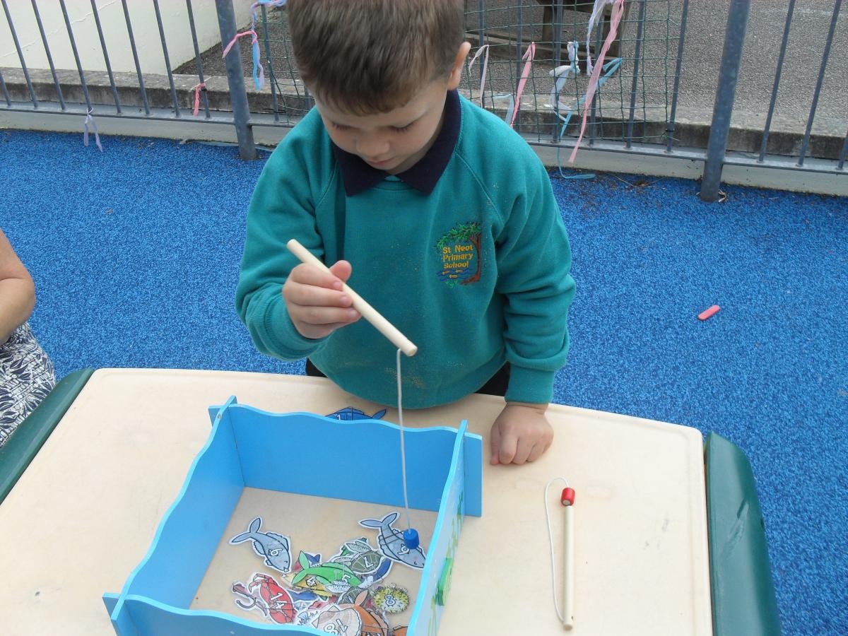 Ben enjoyed catching fish and recognised all the numbers too.