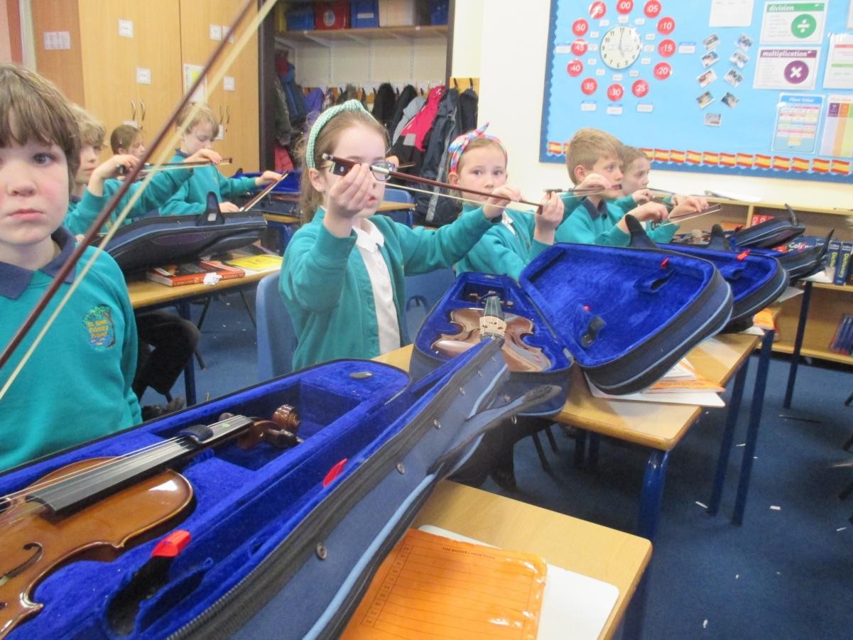 Treverbyn Class have been incredibly lucky to have First Access provide 10 weeks of violin lessons.