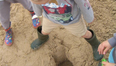 Beach wildtribe - we found water!