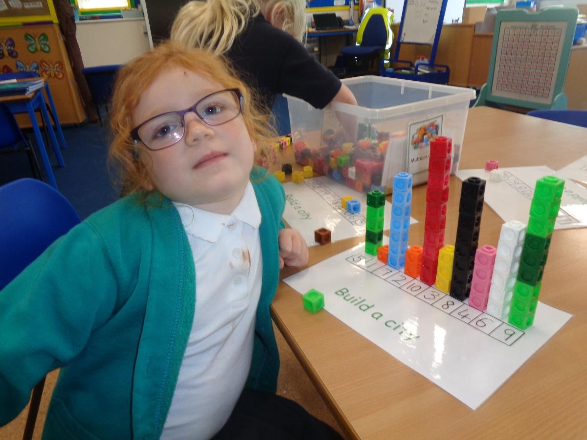 Skyscraper fun. Make the towers to match the number.