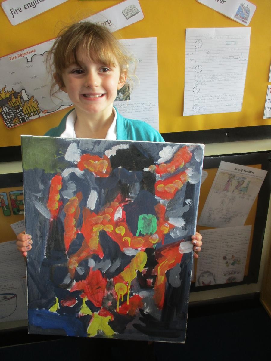 Lowena painted the Great Fire of London.
