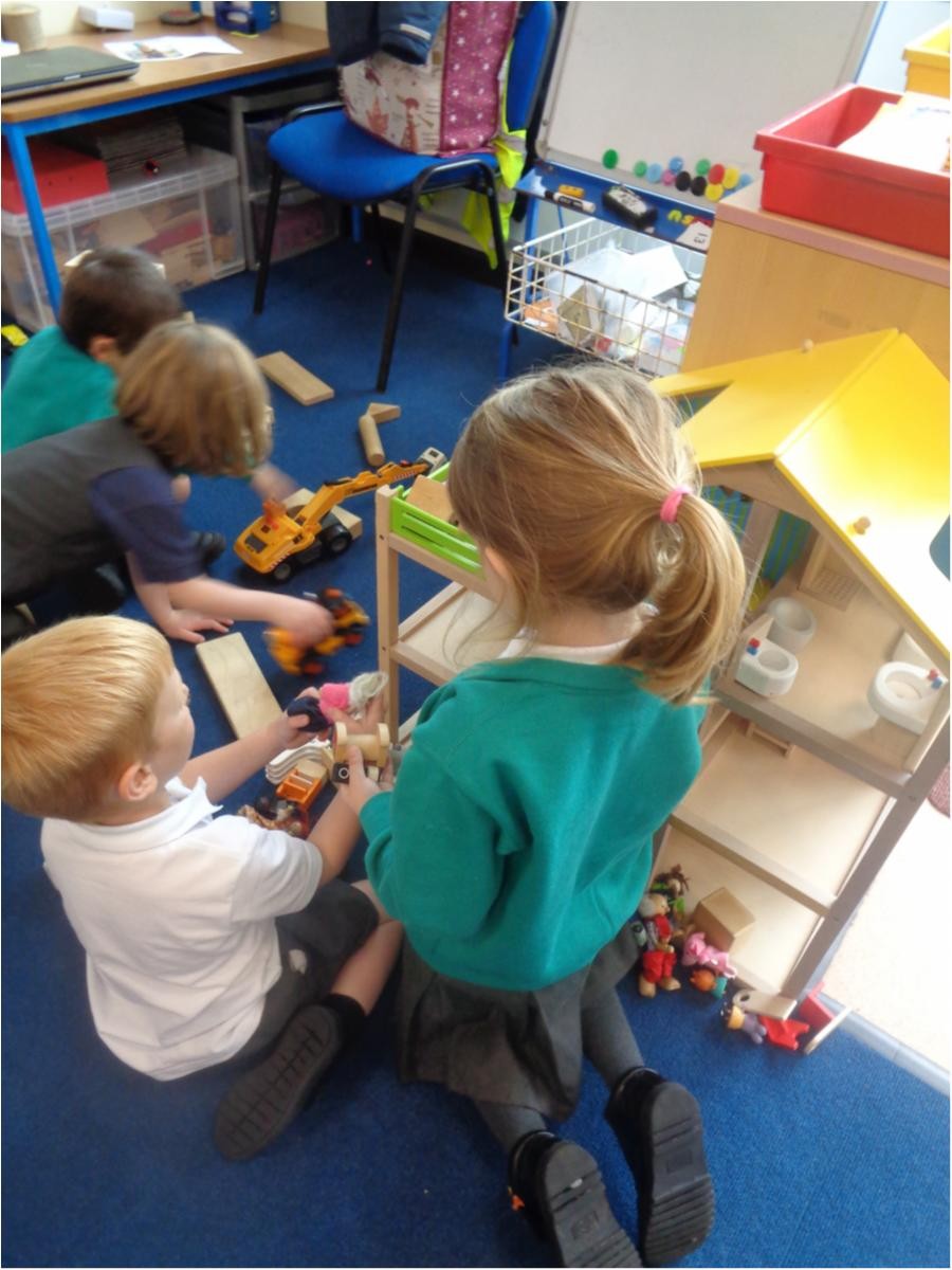 The dolls house is a popular activity.