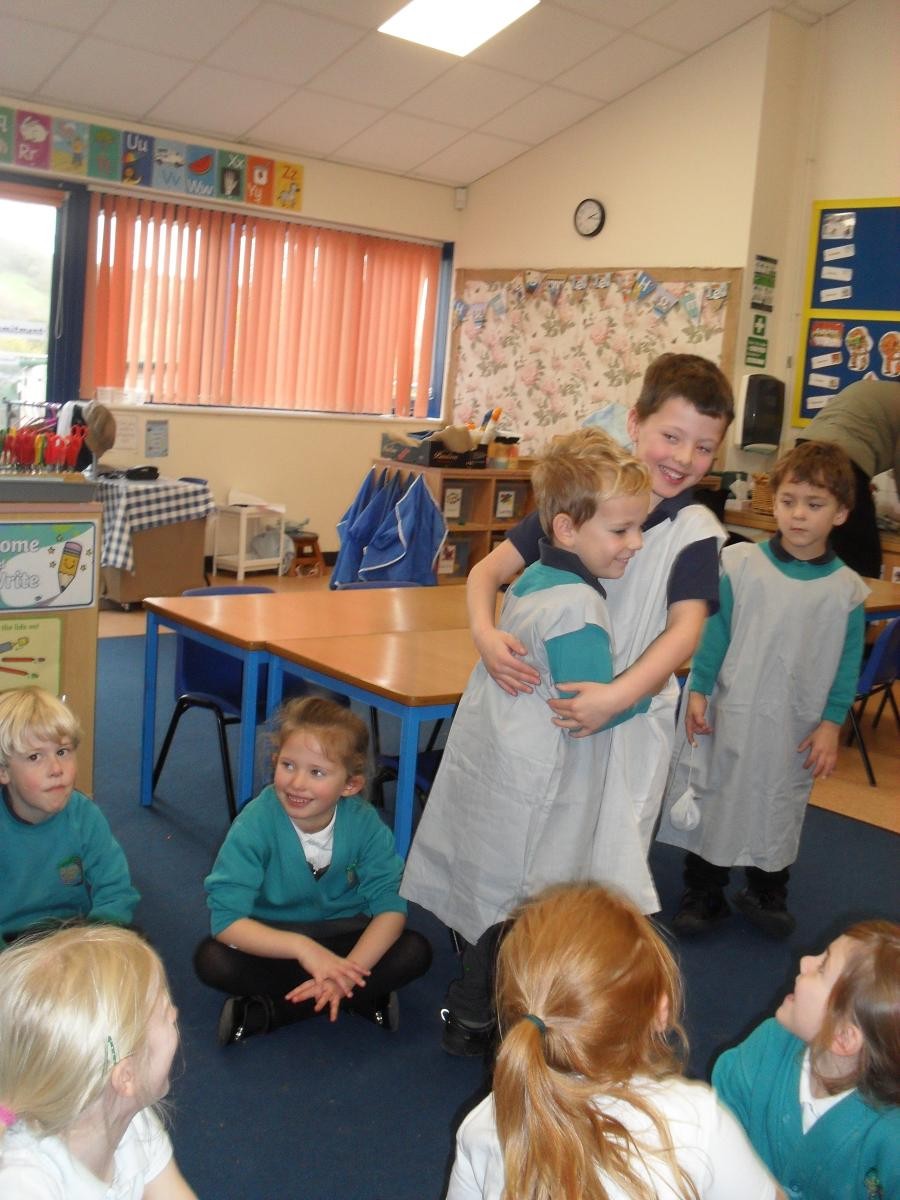 The Dad was overjoyed to see him.