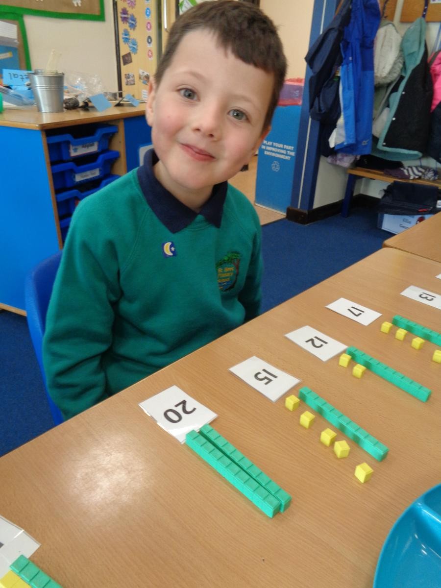 Making teen numbers this time using ten and some more.