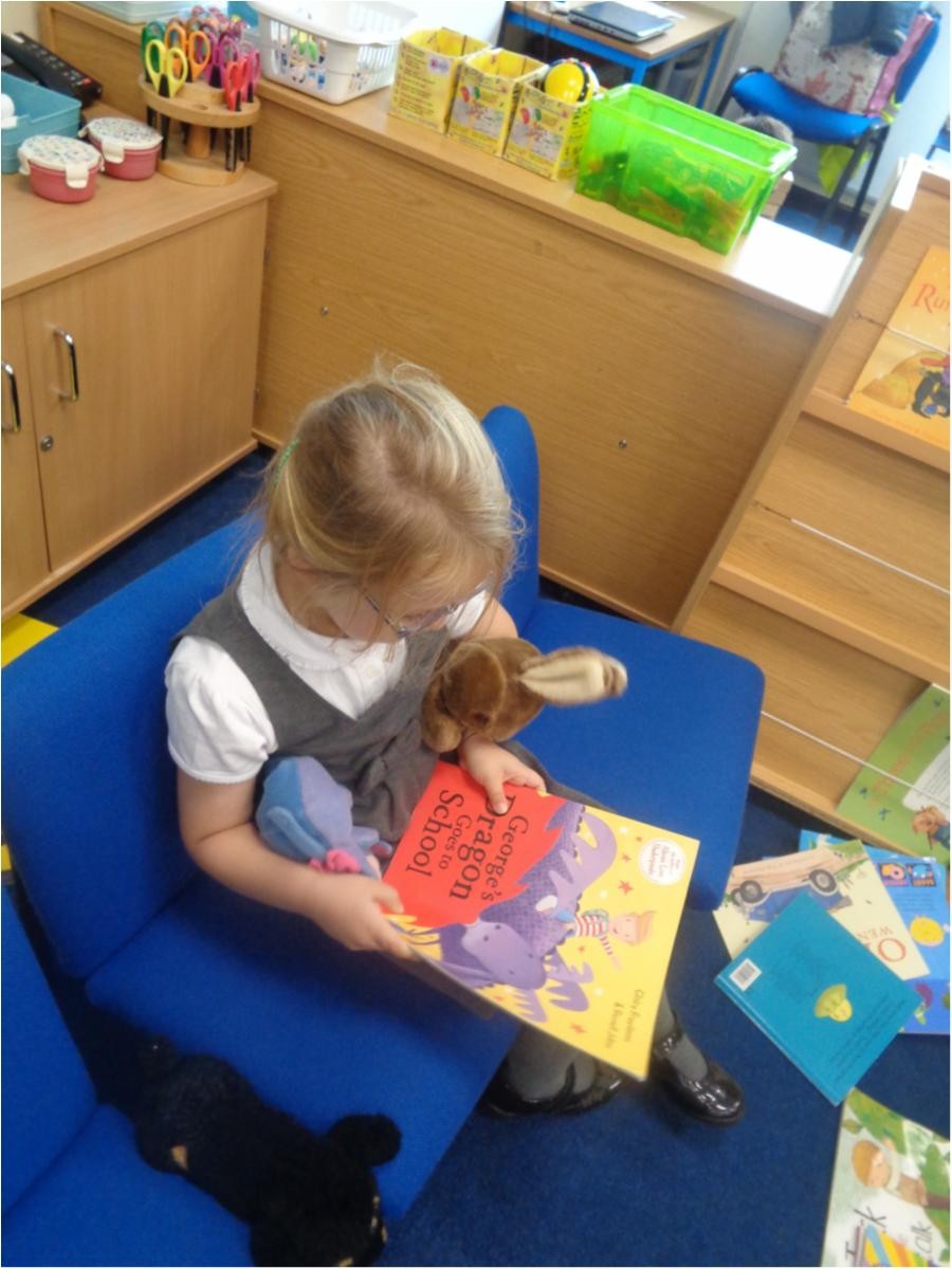 It is fun to sit and read books in the book corner.