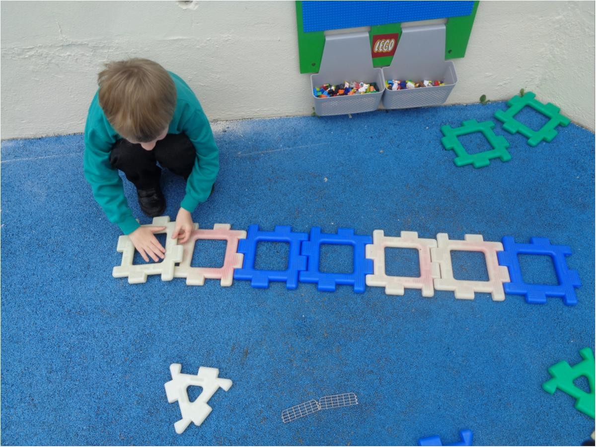 Sebastian made a long line of waffles.