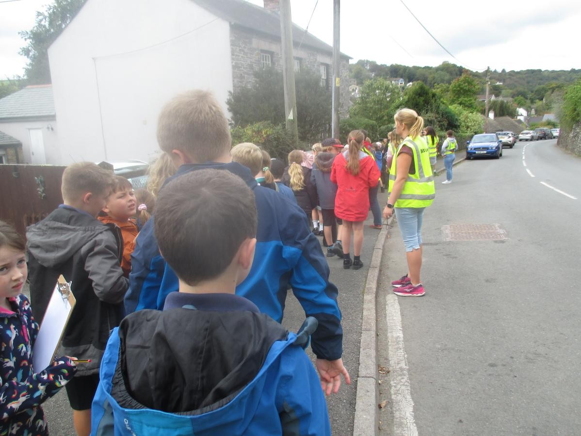 All of KS1 and KS2 went for a walk around the village to identify physical and human geographical features.