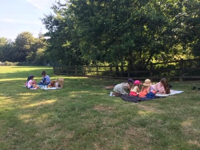 The Summer Storytelling was held on a beautiful evening.