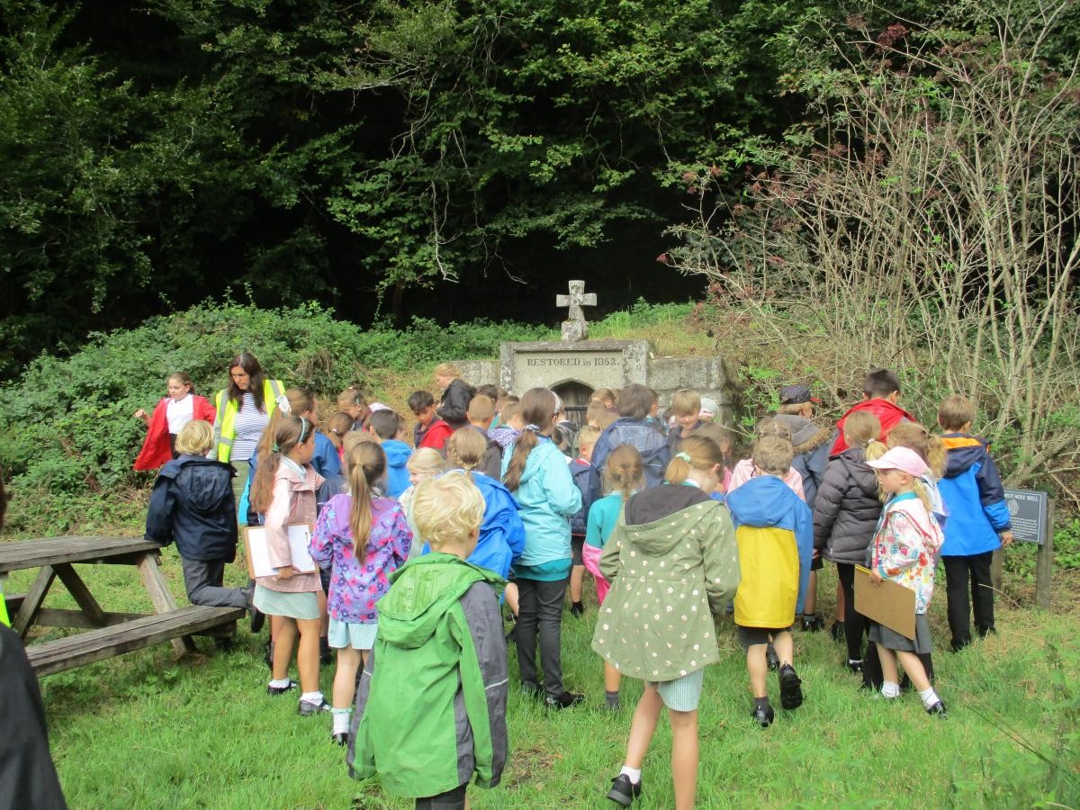 We visited the local landmark, the Holy Well.
