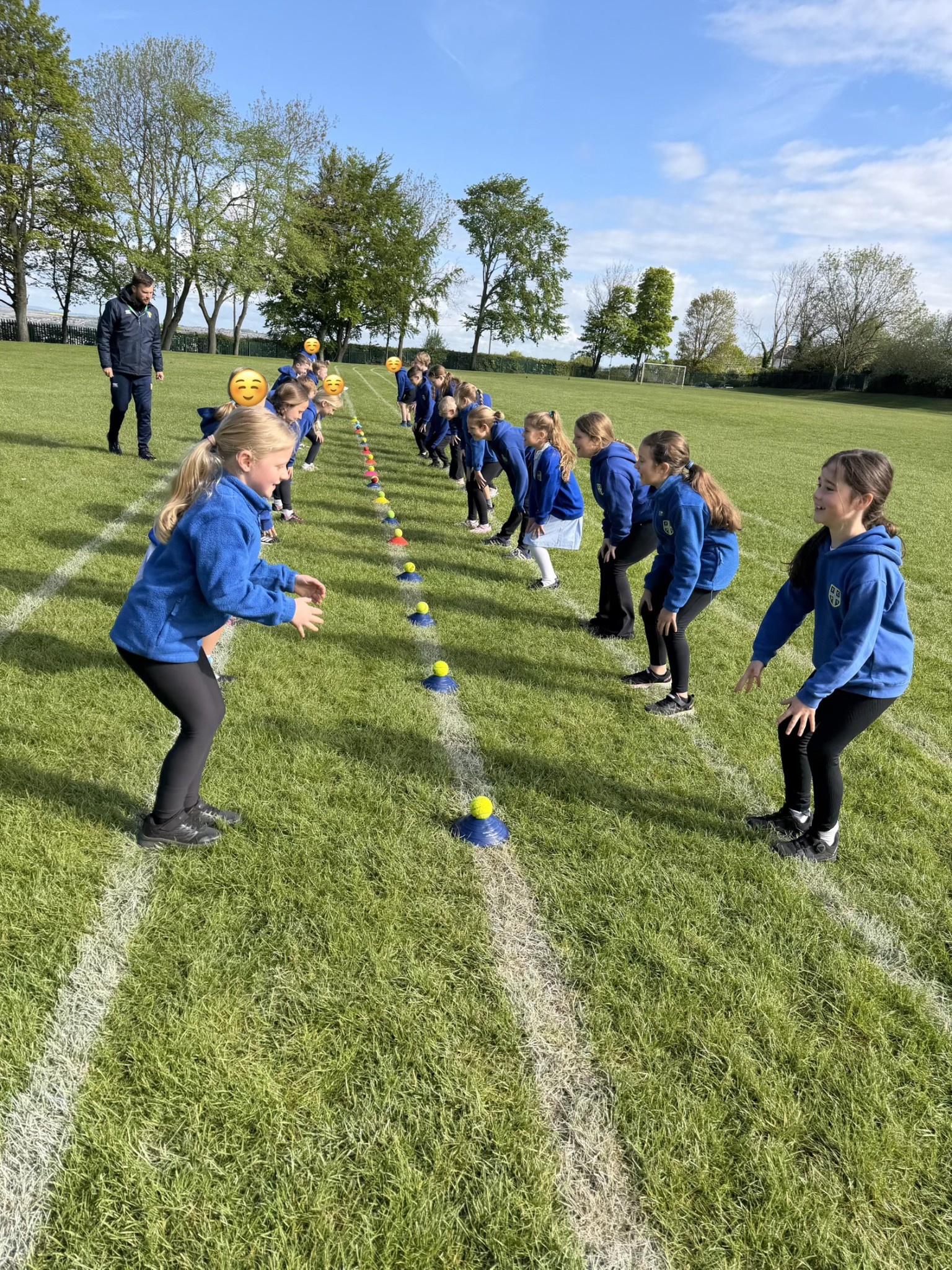 Warm up- Heads, shoulders, Knees, ball.