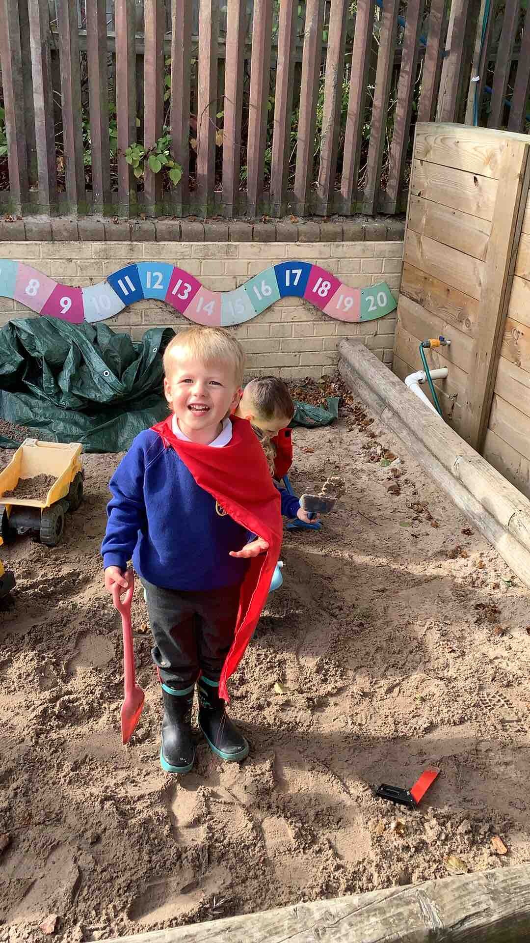 Our outdoor sandpit