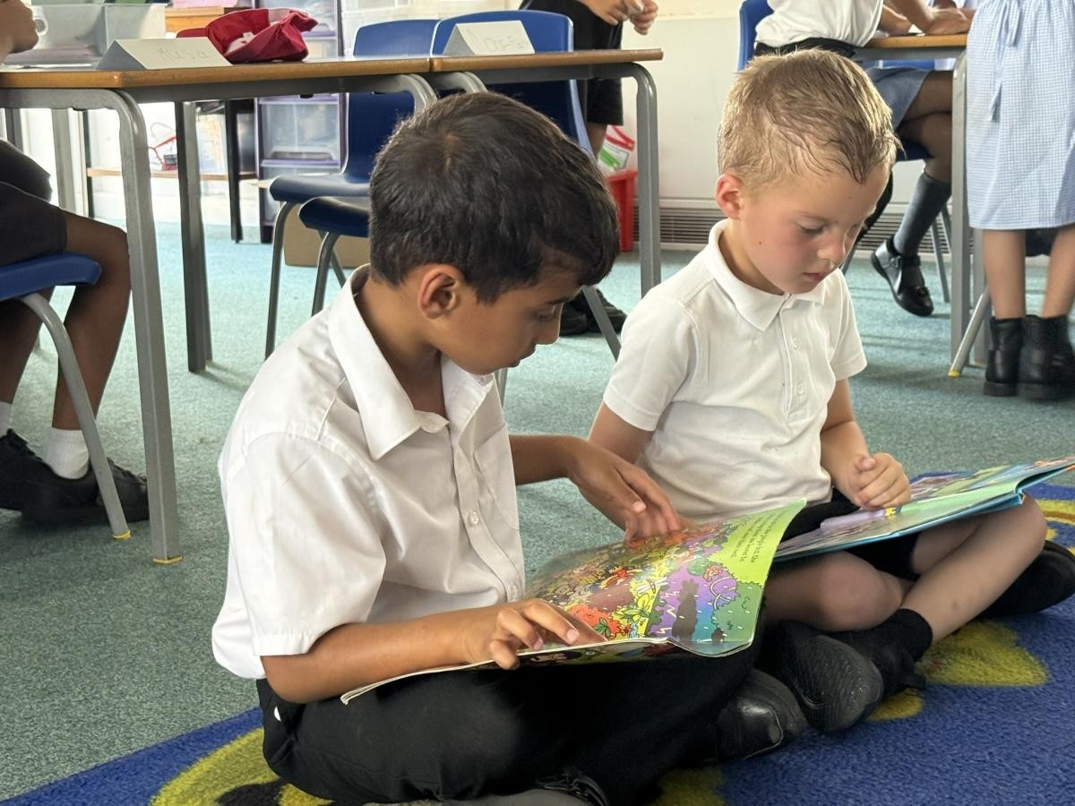 Pupils reading