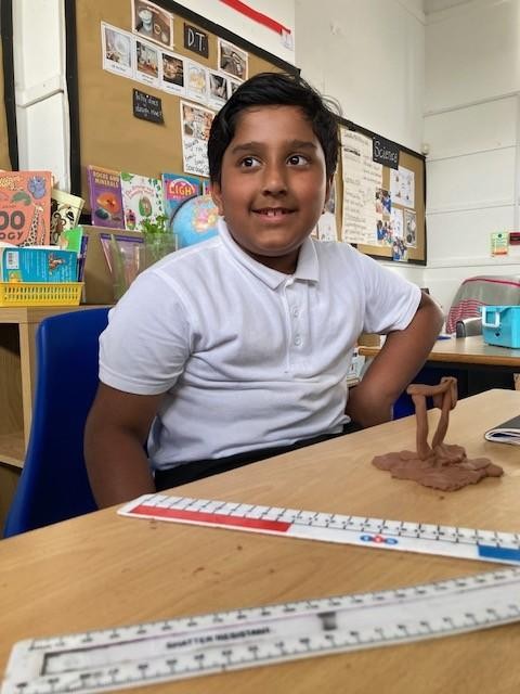 Year 3 have been making sculptures out of plasticine in the style of sculptor Henry Moore. 