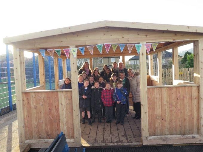 Mr Gore our Community Governor opening our new outdoor learning area with funds raised by the PTA! January 2020