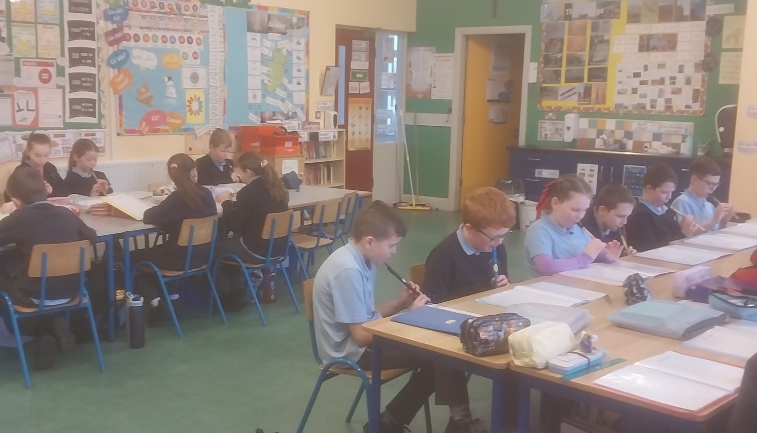 Learning the tin whistle.